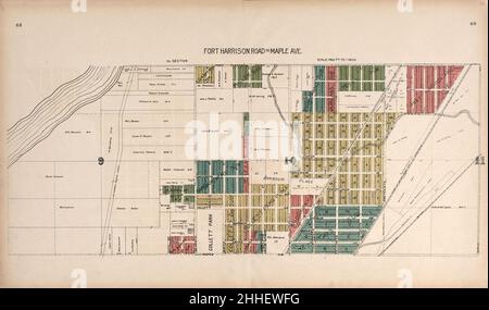 Standard atlas of Vigo County, Indiana - including a plat book of the villages, cities and townships of the county, map of state and United States and world Stock Photo