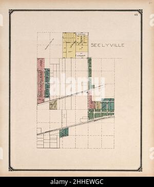 Standard atlas of Vigo County, Indiana - including a plat book of the villages, cities and townships of the county, map of state and United States and world Stock Photo