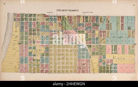 Standard atlas of Vigo County, Indiana - including a plat book of the villages, cities and townships of the county, map of state and United States and world Stock Photo