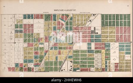 Standard atlas of Vigo County, Indiana - including a plat book of the villages, cities and townships of the county, map of state and United States and world Stock Photo