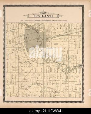 Standard atlas of Washtenaw County, Michigan - including a plat book of the villages, cities and townships of the county, map of the state, United States and world, farmers directory, reference Stock Photo