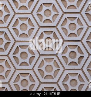 wall background with embossed decoration Stock Photo