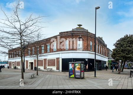 Former Marks & Spencer store on Market Street, now re-located, in town centre of Crewe Cheshire UK Stock Photo