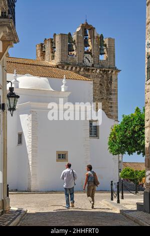 Faro Cathedral, Largo da Se, Old Town, Faro, Algarve Region, Portugal Stock Photo