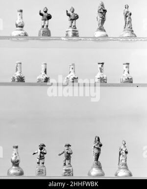 Chessmen (32) early 19th century German, Franconia, possibly Bayreuth. Chessmen (32)  200005 Stock Photo