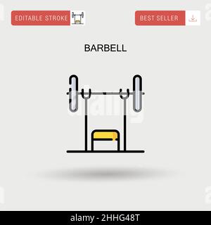 Barbell for weight lifting, bodybuilding, powerlifting Vector ...