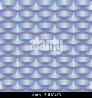 Abstract metal flake texture seamless background. Metallic squama, fachion geometric pattern in muted pastel blue light shine colors. Graphic design v Stock Vector