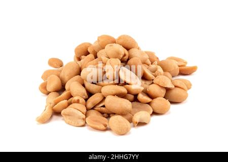 Roasted salted peanuts isolated on a white background Stock Photo