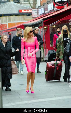 Amanda Holden leaves Global Radio in London in London. Picture date ...