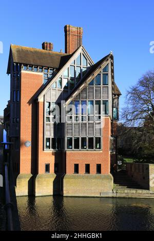 The Jerwood Library, river Cam, Clare College Cambridge City, England, UK Stock Photo
