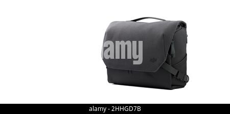 Drone bag isolated on white. Accessory for carrying and storing the quadcopter Stock Photo