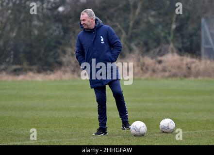 Oldham, UK. 24th Jan, 2022. OLDHAM, UK. JAN 24TH. John Sheridan is unveiled to the press after being appointed as Oldham Athletic manager at Boundary Park, Oldham on Monday 24th January 2022. (Credit: Eddie Garvey | MI News) Credit: MI News & Sport /Alamy Live News Stock Photo