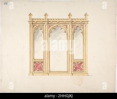 Design for Gothic Tracery and Paneling early 19th century Anonymous, British, 19th century British. Design for Gothic Tracery and Paneling  386927 Stock Photo