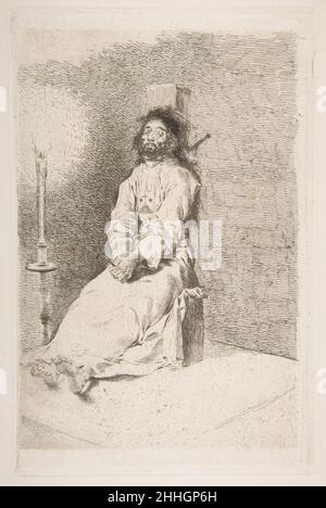 The garroted man (El agarrotado) ca. 1775–78 (published 1868) Goya (Francisco de Goya y Lucientes) Spanish. The garroted man (El agarrotado)  334138 Stock Photo