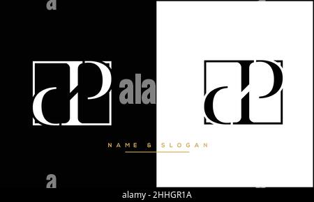 DP, PD Abstract Letters Logo Monogram Stock Vector