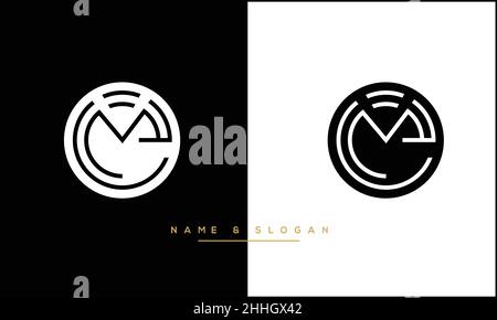 EM, ME Abstract Letters Logo monogram Stock Vector