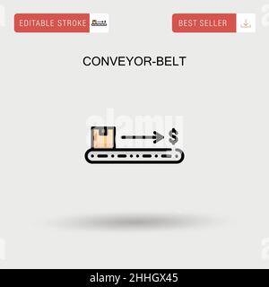 Conveyor belt Simple vector icon Stock Vector Image & Art - Alamy