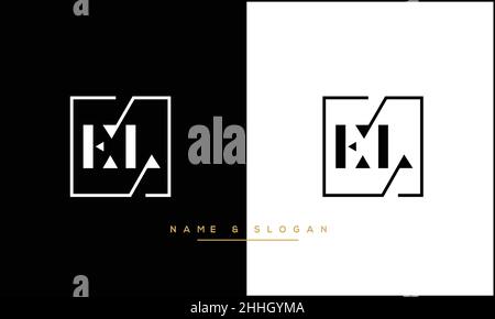 EL, LE Abstract Letters Logo MONOGRAM Stock Vector