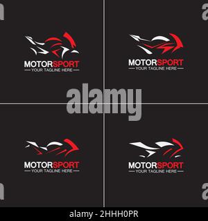 Set Motorcycle Sport Logo Symbol Vector illustration Design Template Stock Vector