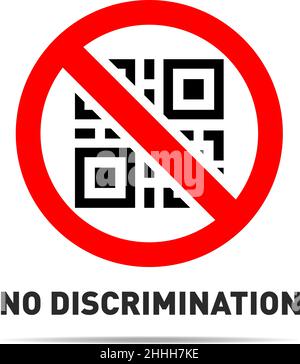 No forced QR encoding, no discrimination sign. Vector on transparent background Stock Vector