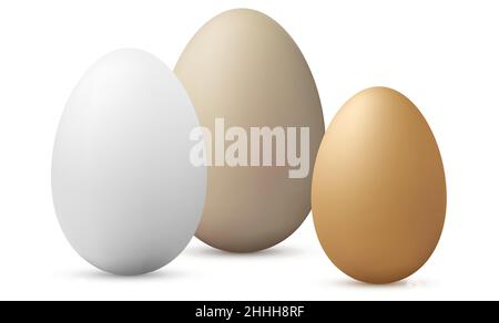 eps vector illustration with easter eggs in different colors for springtime advertising or traditional season concepts Stock Vector