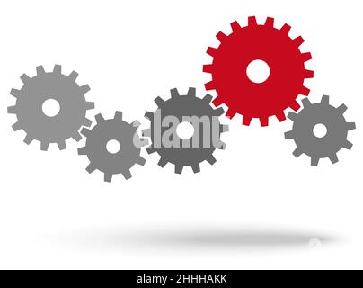 Gears and Collaboration Mechanism Stock Vector Image & Art - Alamy