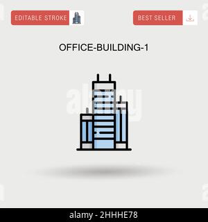 Office-building-1 Simple vector icon. Stock Vector