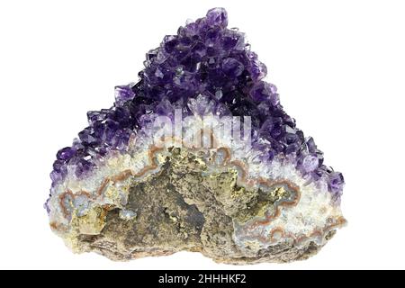 amethyst from Uruguay isolated on white background Stock Photo