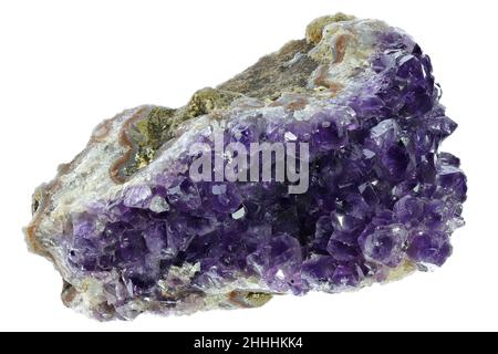 amethyst from Uruguay isolated on white background Stock Photo