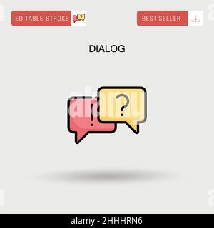 Dialog Simple vector icon. Stock Vector