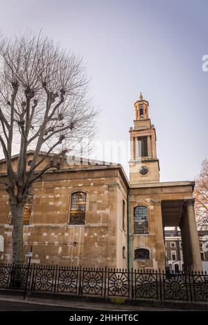 Trinity Church in the centre of Trinity Church Square, Southwark, London, England, UK Stock Photo