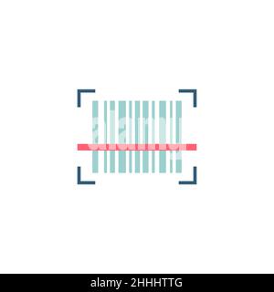 Barcode scanner icon vector, filled flat sign, solid pictogram isolated on white. Symbol, logo illustration. Pixel perfect Stock Vector
