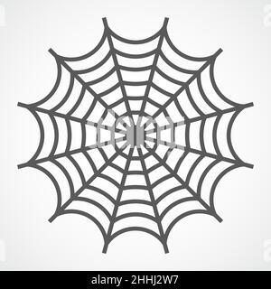 Gray cobweb isolated on light background. Vector illustration. Spider cobweb icon Stock Vector