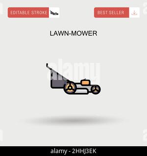 Lawn-mower Simple vector icon. Stock Vector