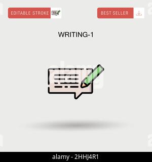 E book writing linear icon Stock Vector Image & Art - Alamy