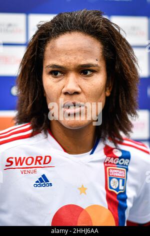 Wendie Renard of Olympique Lyonnais (OL) during a match against Paris FC on December 12, 2021 at Charlety Stadium in Paris, France. Stock Photo