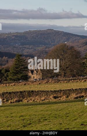 View looking west from Crich, Derbyshire, UK Stock Photo