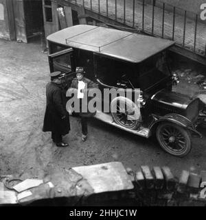 Herbert Armstrong was a 53-year-old solicitor in Hay-on-Wye a retired Territorial Army Major and was executed for the murder of his wife on 31st May 1922 OPS Major Armstrong arriving at court. Stock Photo