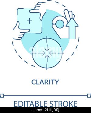 Clarity turquoise concept icon Stock Vector