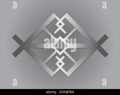 A graphic showing a complex shape resulting from combining rectangles. Stock Vector