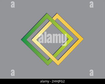 Vector graphics showing an object resulting from the transformation of squares in a graphics program. Stock Vector