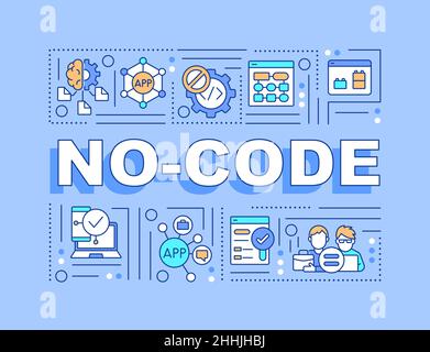 No code word concepts blue banner Stock Vector