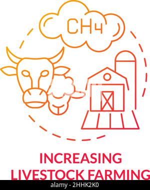Increasing livestock farming concept icon Stock Vector Image & Art - Alamy