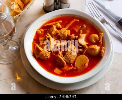 French stewed tripe dish Provencal-style tripe Stock Photo