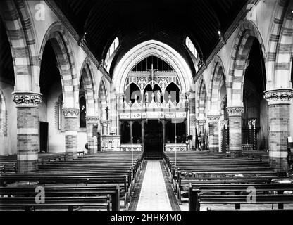 Interior of St Andrews Church, Uxbridge, Circa 1934 Stock Photo