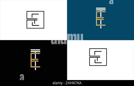 ET, TE Abstract Letters Logo monogram Stock Vector