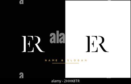ER, RE Abstract Letters Logo MONOGRAM Stock Vector
