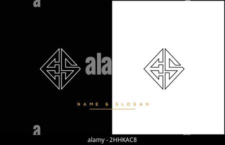 ES, SE Abstract Letters Logo MONOGRAM Stock Vector