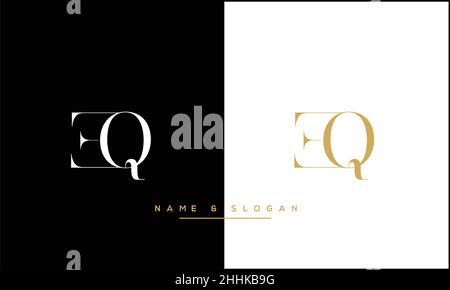EQ, QE Abstract Letters Logo MONOGRAM Stock Vector