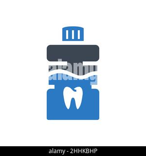 Mouth Rinse Glyph Icon Stock Vector